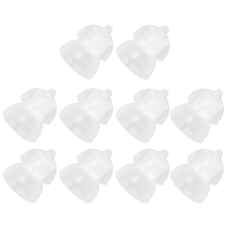 10Pcs Silicone Eartips Double Layer Washable Design Antistatic Detachable Earbud