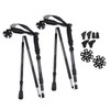 1Pair 5Sections Folding Damping Alpenstock Inner Lock Telescopic Hiking Walking