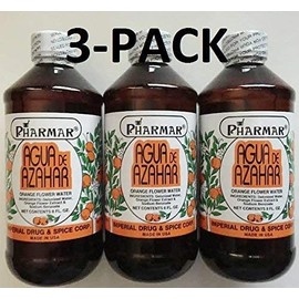 Agua De Azahar 8 Oz. Orange Flower-Blossom Water 3-Pack by Pharmark