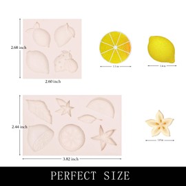 Molde de silicona para limón, molde de fondant en forma de fruta, decoración de pasteles, decoración de magdalenas, molde de arcilla