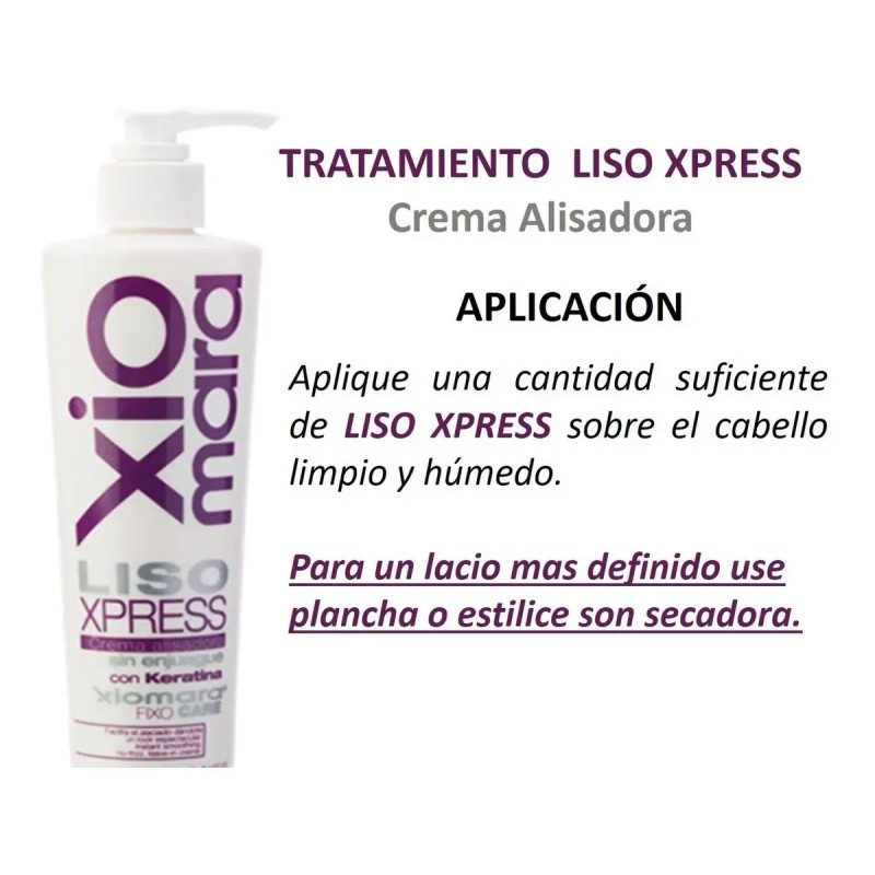 Crema Alisadora Xiomara Liso Xpress 250 ml para Reducir Frizz