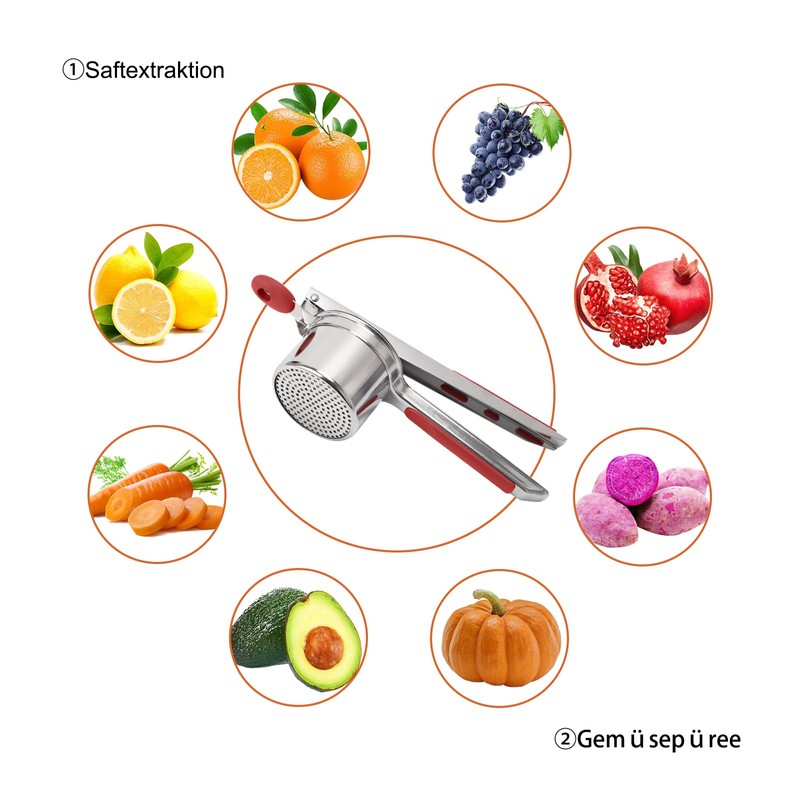 Potato Ricer, Large Heavy Duty Stainless Steel Potato Ricer, 425