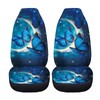 Qiyupavto Butterfly Printed Car Seat Covers Set of 2,Stretch Non-Slip