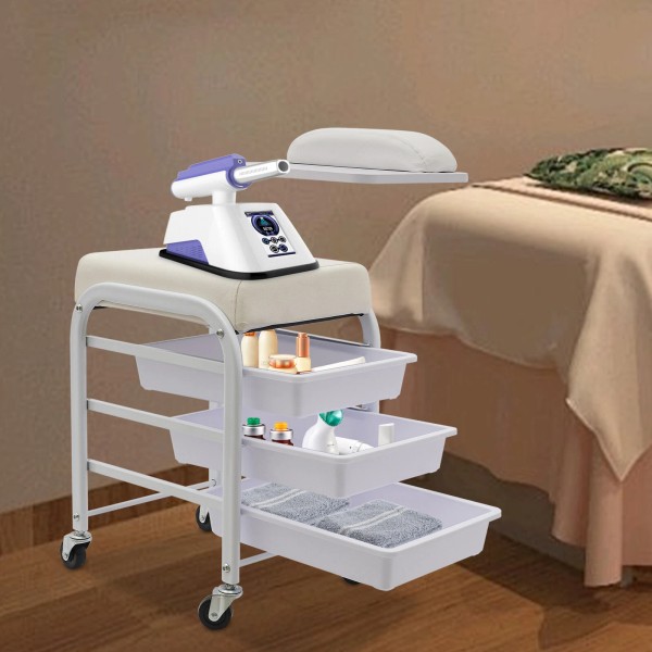 Unbranded Mobile Beauty Salon Nail Cart With 3-tier Drawers 4
