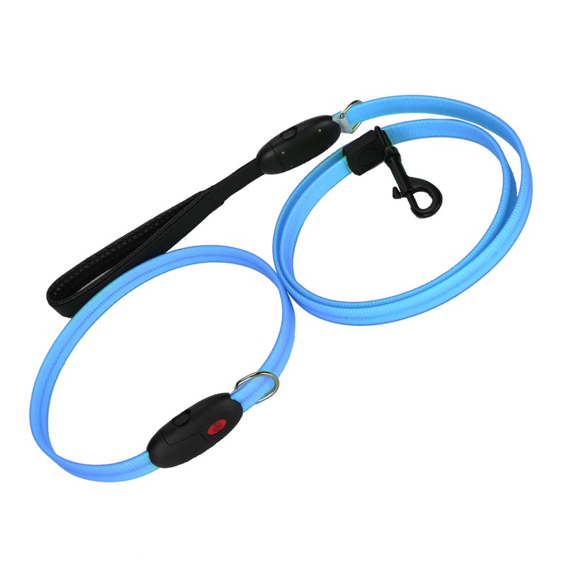 Outdoor Dog LED Collars with Leashes Set USB Rechargeable Pet