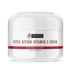 Cosmesis Triple Action Vitamin C Cream - Get Youthful Skin with Collagen Synthesis, Hydration & Blemish Reduction - 1oz