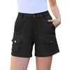 Rasutina Women Black Cargo Shorts White Jean Shorts for Women