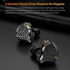 KZ PR3 in Ear Monitors Earbuds with 13.2mm Planar Magnetic Driver,HiFi Stereo Sound IEM Headphones with Memory Foam Tips Comfortable & Secure Fit Wired Earbuds for Singers Musicians DJ Stage Gaming