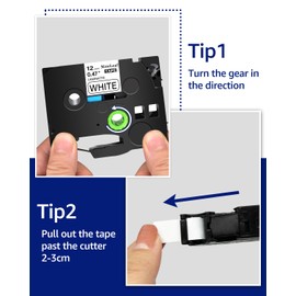 NineLeaf 5 X Compatible for Brother P-Touch Label Tape 12mm 0.47 Laminated TZe-231 TZ-231 TZe231 Black on White Tze Tape 12mm Brother Label Printer PPT-1000 H110 H108 H200 E110 H105 Label Maker