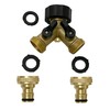 KANANA GA436 2-Way Y-Splitter 3/4 Inch with Shut-Off Valves for