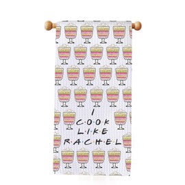 MYSOMY Friend TV Series Inspired Gift I Cook Like Rachel Kitchen Towel Rachel's Thanksgiving Gift Friend TV Series Dish Towel (Rachel Towel)