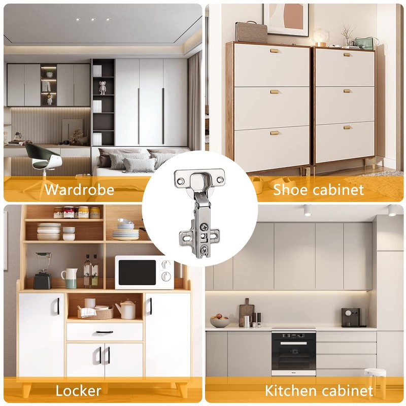 10 PCS Cupboard Hinges, Honeueuen Cabinet Hinges, Cold Rolling Hinge