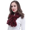 Lina & Lily Elastic Ruffle Faux Fur Women's Winter Pull-through