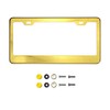 Gold Chrome Polish Mirror License Plate Frame T304 Stainless Steel