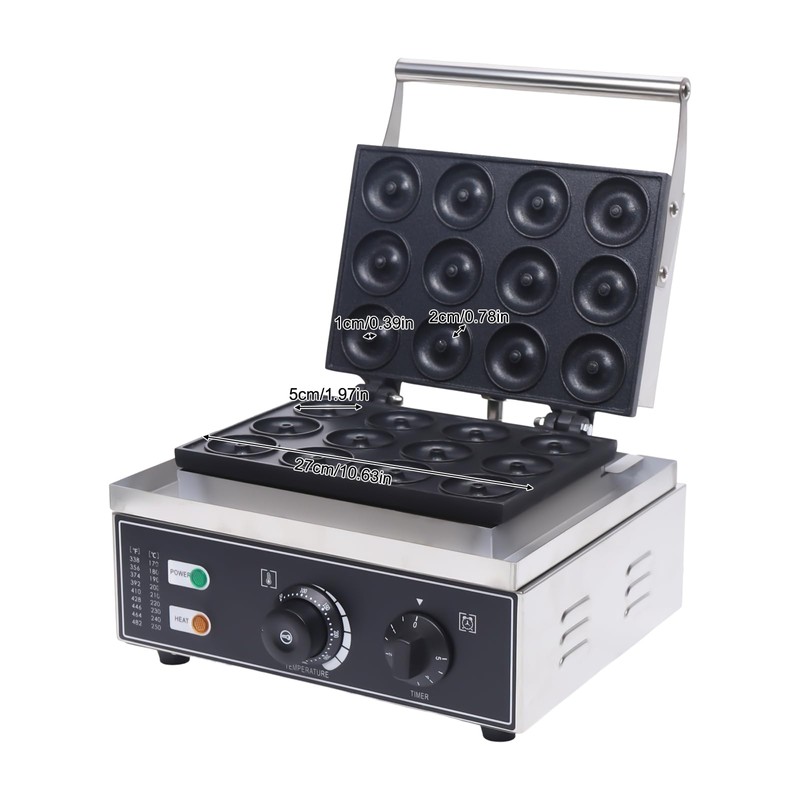 Commercial Electric Donut Maker 12 Holes Doughnut Maker Machine,110V 1550W