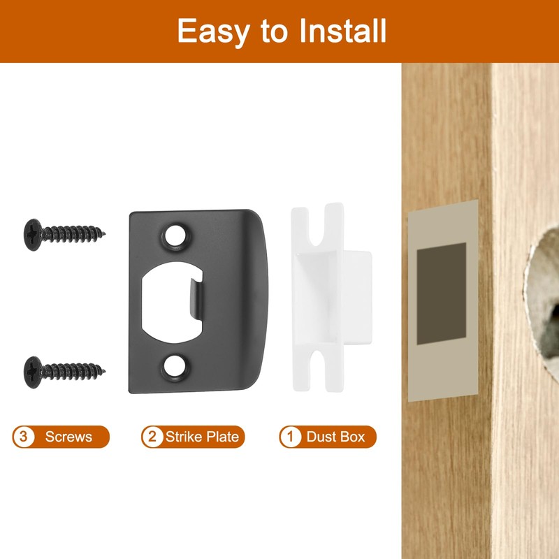 sourcing map 2 Set Door Strike Plate, 57mm x 45.0mm