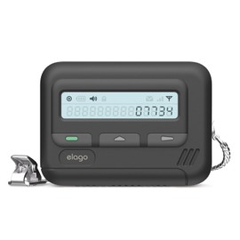 elago Pager Case Compatible with AirPods Pro 2nd Generation Case Cover, Compatible with AirPods Pro 2 Case, Chain Strap Included, Shock Resistant, Full Protection, for Men, for Women (Black)
