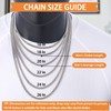 Jewlpire Silver Chain for Men, Men's Chain Necklaces 5MM Miami