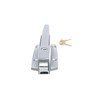 Satin Chrome Walk-in Cooler Door Safety Latch Body with Cylinder