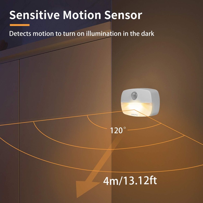 ZISUYU Motion Sensor Light Indoor Led Night Light Stick on