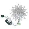 10-Light 8-Point Silver Glitter Capiz Star Tree Topper