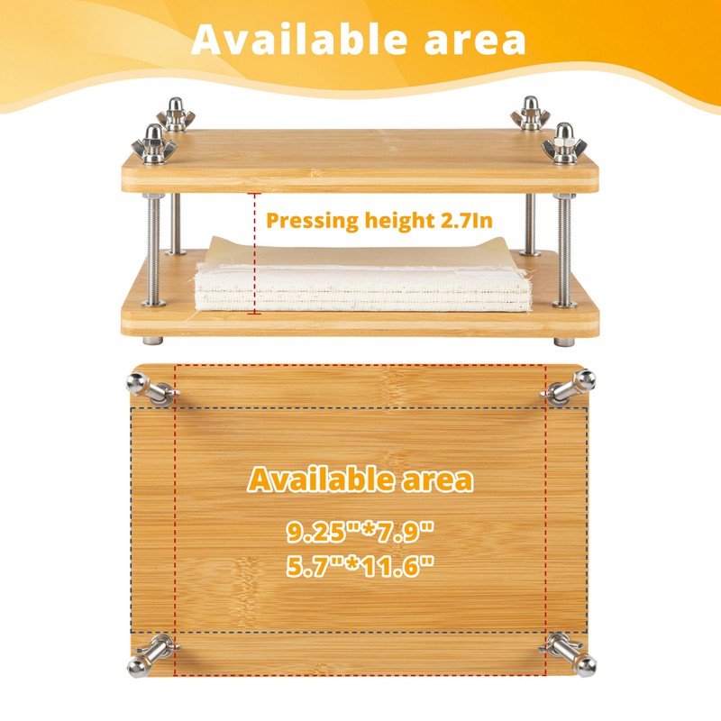 pamctry Bamboo Wooden Book Press for Bookbinding - Portable Bookbinding