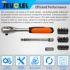 JEUCLEL 37PCS 1/4" Drive Mini Ratchet Set with bits, Torx,