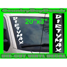 Oracal DIRTYMAX VERTICAL Truck Windshield Vinyl Side Decal Sticker DIESEL 4X4 Smoke MUD