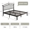 Feonase Queen Black Bed Frame, Heavy-Duty Metal Bed Frame with