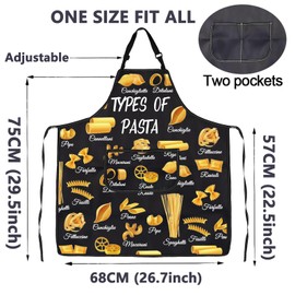 ENSIANTH Pasta Apron for Women Men Pasta Cooking Apron Italian Pasta Kitchen Apron with Pockets Pasta Lovers Gift Pasta Making Apron, Pasta Apron, M