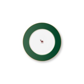 Pip Studio Love Birds Breakfast Plate Dark Green 21 cm