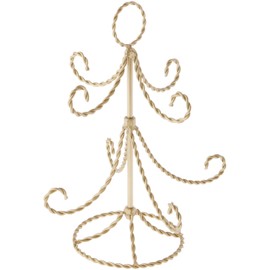 Bard's Gold-Toned Twisted 8 Arm Ornament Display Tree, 13.75" H x 11.75" W x 11.75" D