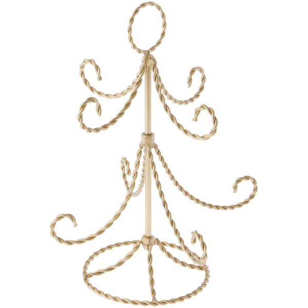 Bard's Gold-Toned Twisted 8 Arm Ornament Display Tree, 13.75" H