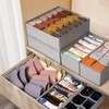12 Pack Sock Underwear Drawer Organizer Dividers, 116 Cells Fabric