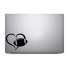 Bargain Max Decals Football Heart Decal Notebook Car Laptop 5.5"