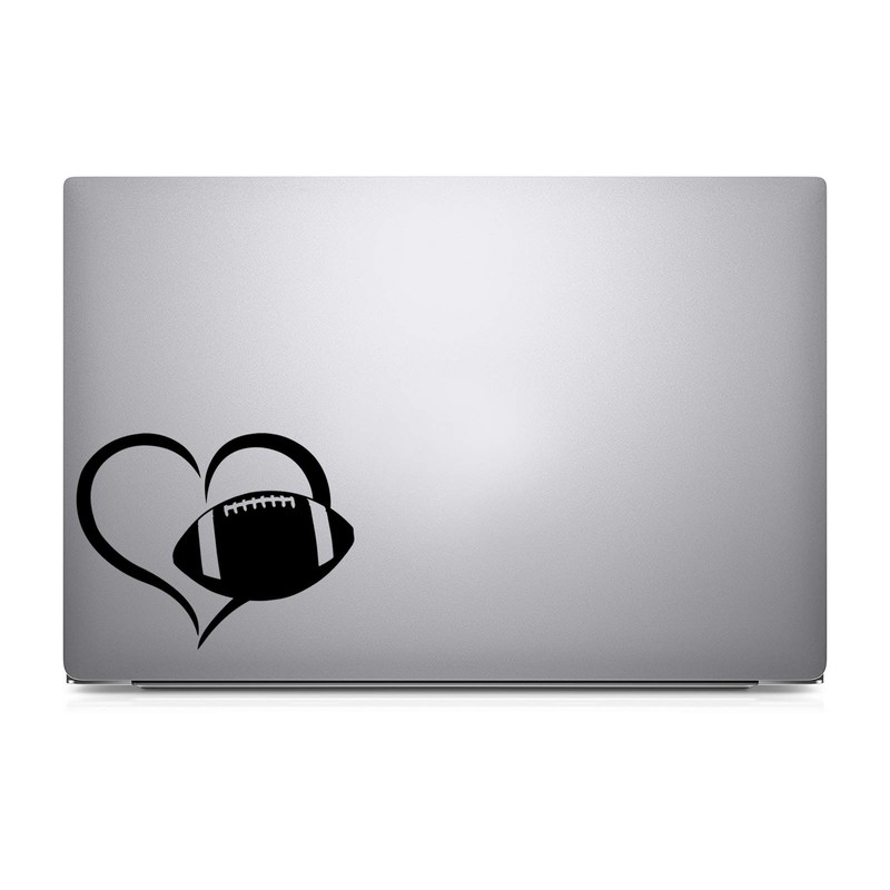 Bargain Max Decals Football Heart Decal Notebook Car Laptop 5.5"