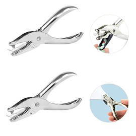 2 Pieces Single Hole Punch 6 mm Silver Single Hole Punch Metal Punch Punch Punch Paper High Performance Hole Punch with Hole One-Hole Punch for Paper, Photos, Greeting Cards, Cards
