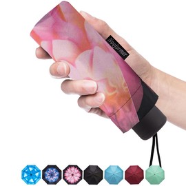 NOOFORMER mini Travel sun & rain windproof Umbrella （8 Ribs）- Lightweight Compact Parasol with 95% UV Protection for Men Women Multiple Colors