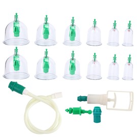 12pcs Vacuum Suction Cupping Cup Acupuncture Therapy Massage Cupping Set