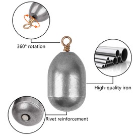 Fishing Weights Kit Bass Cast Iron Fishing Weights Water Drop Shape Fishing Boards Weight Set Boards Fishing Set Fishing Tackle Accessories (25 Pieces)