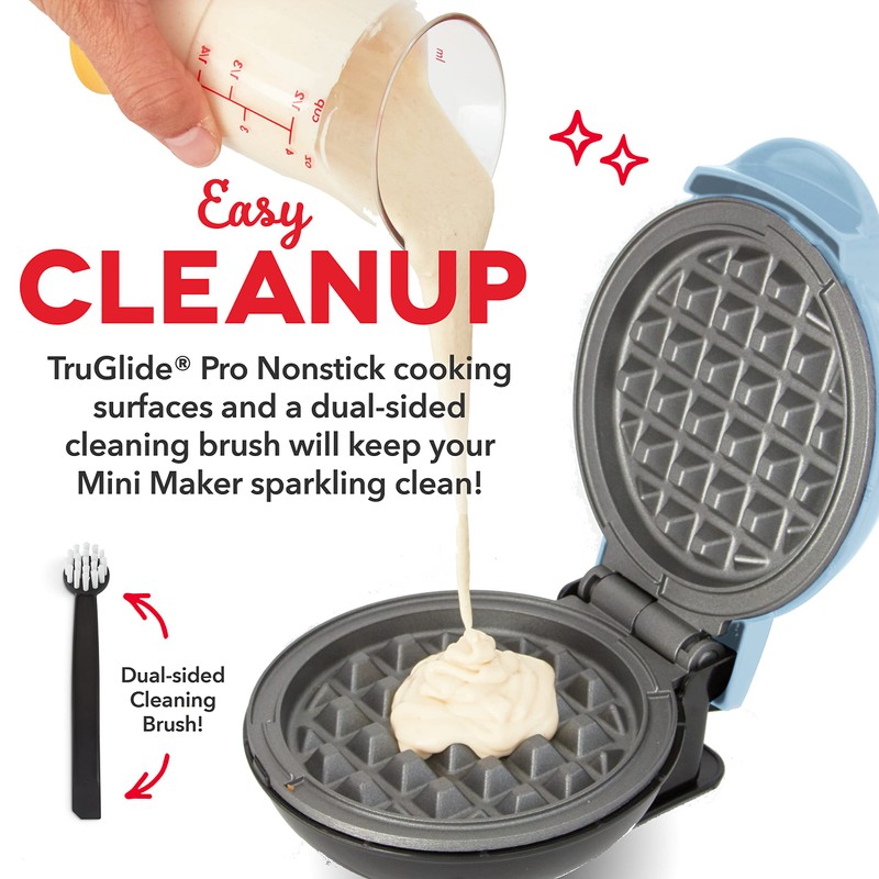 DASH Deluxe Mini Maker for Individual Waffles, Hash Browns, Keto