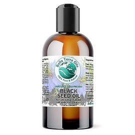 Bella Terra Oils - Black Seed Oil 8oz - Cold-Pressed from Premium Black Seeds, Enriched with Vitamin E, Elevate Your Cosmetic Experience