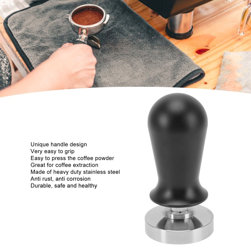 Coffee Tamper Stainless Steel 30lb Constant Pressure Built in Spring