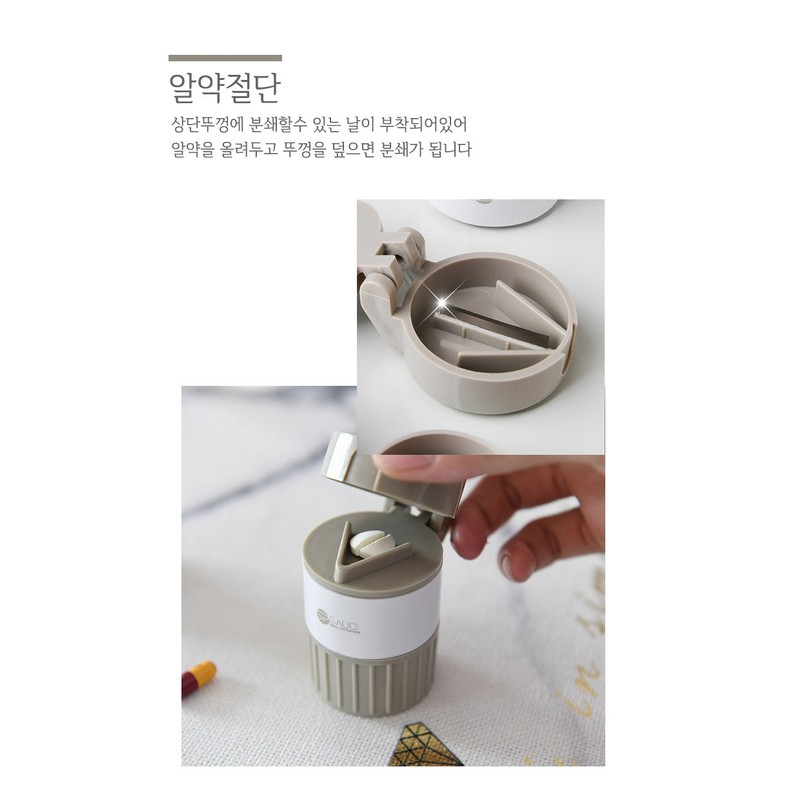 Pill Cutting & Crusher Cutter Pill Case Portable Dr. Hans