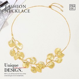 Jovono Boho Necklaces Gold Leaf Pendant Necklace Chain Dainty Leaves Necklace Chain for Women