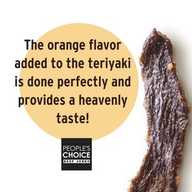 People's Choice Beef Jerky - Tasting Kitchen - Orange Honey Teriyaki - Camping Food, Backpacking Snacks, Road Trip Snacks - High Protein Low Sodium Healthy Snacks - 1 Pound, 16 oz - 1 Bag
