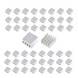 50pcs Aluminum Heatsink 8.8*8.8*5mm Suitable for CPU Electronics Chip Heat Conduction Block, LED Heatsink, etc.