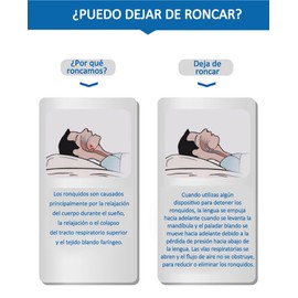 Retenedor de lengua para dejar de roncar, respirar mejor y mejorar el sueño. Silicona suave. Cómodo y se adapta a cualquier tamaño de boca. Estuche...