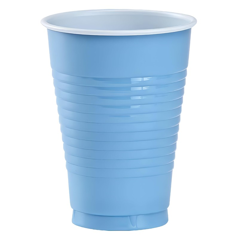 Light Blue Solid Color Plastic Party Cup (12 Oz.) 20