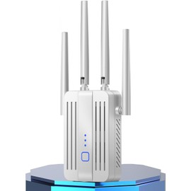 N2 WLAN Verstärker 1200Mbit/s WLAN Repeater,Dualband 5GHz & 2.4GHz WiFi Repeater mit WPS | 1200 Mbit/s | Mit LAN/WAN Port| Einfache Einrichtung | Kompatibel Allen WiFi Geräten